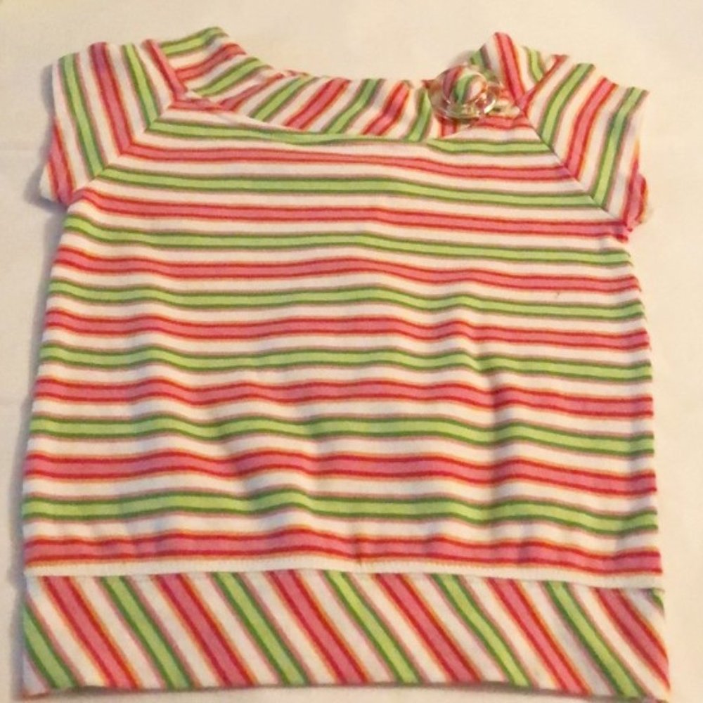 Top girls new size 4 cotton cap sleeves stripes Gymboree weight 35-41 lbs-